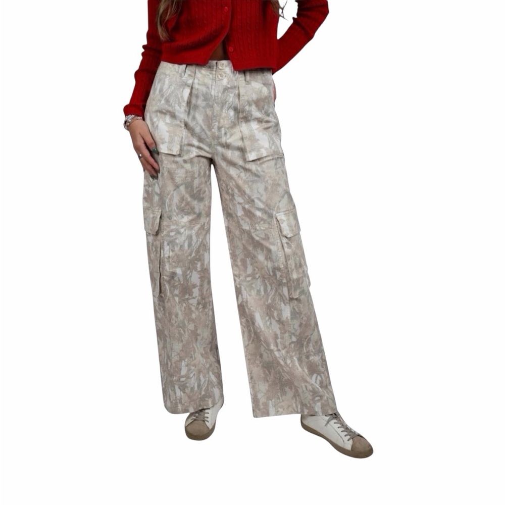 Papermoon•High Rise Wide Leg Cargo Pants